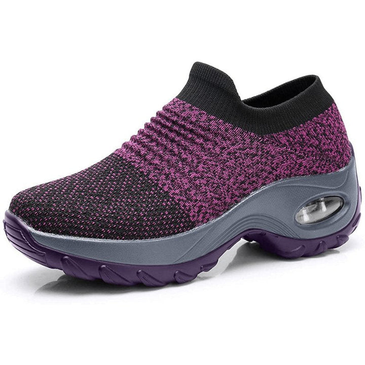 Freja | Dame Ortopædiske Slip-On Sneakers Med Strikket Overlæder