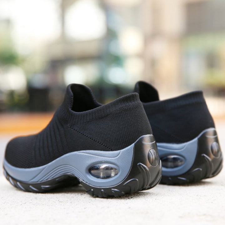 Freja | Dame Ortopædiske Slip-On Sneakers Med Strikket Overlæder