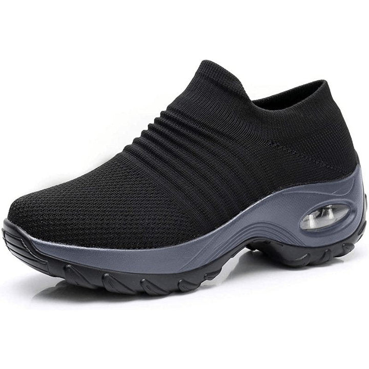 Freja | Dame Ortopædiske Slip-On Sneakers Med Strikket Overlæder