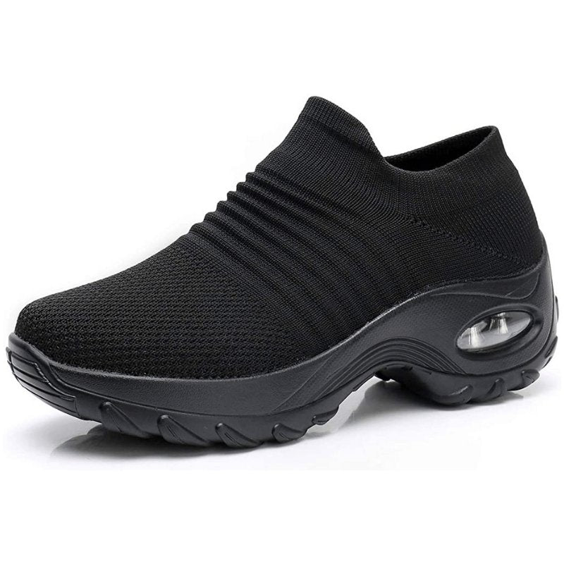 Freja | Dame Ortopædiske Slip-On Sneakers Med Strikket Overlæder