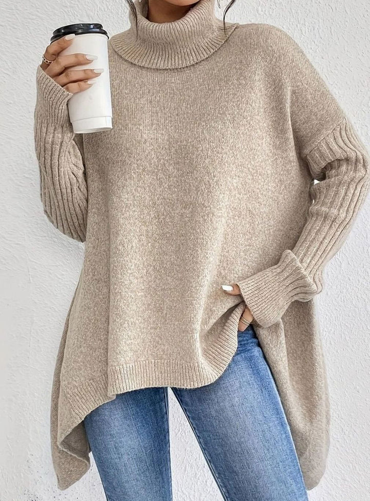 Tove | Dame Oversize Cashmere Rullekrave Langstrakt Sweater