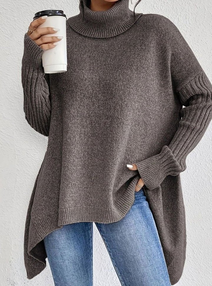 Tove | Dame Oversize Cashmere Rullekrave Langstrakt Sweater