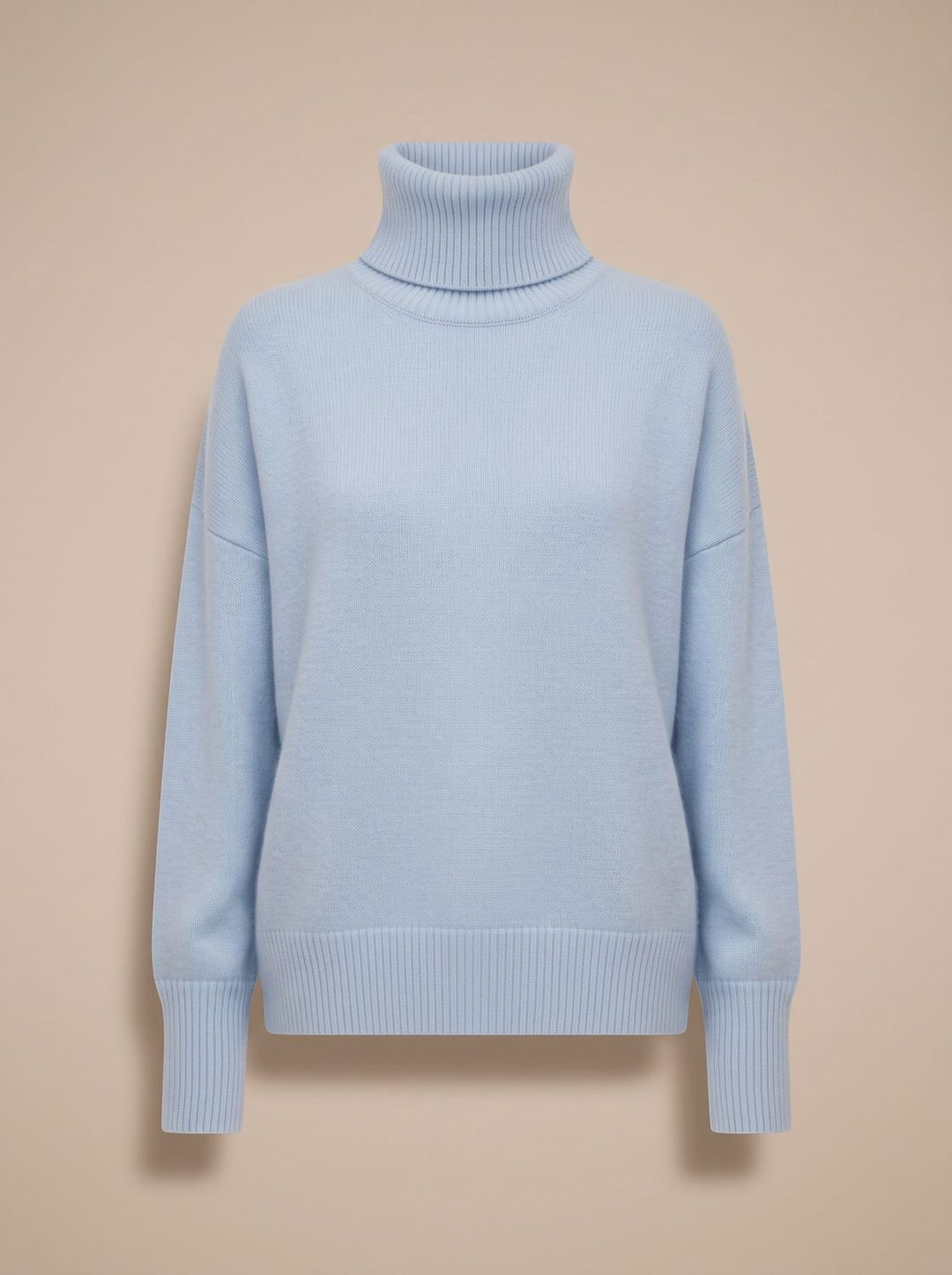 Sofie | Dame Oversized Strik Med Højhals Og Ribkanter