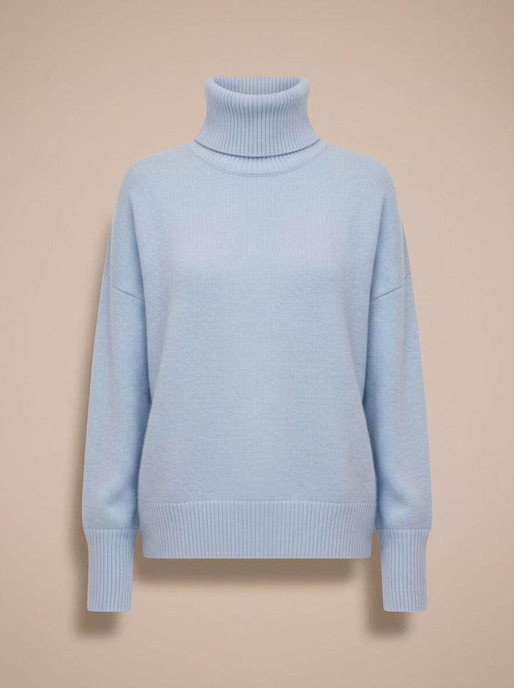 Sofie | Dame Oversized Strik Med Højhals Og Ribkanter