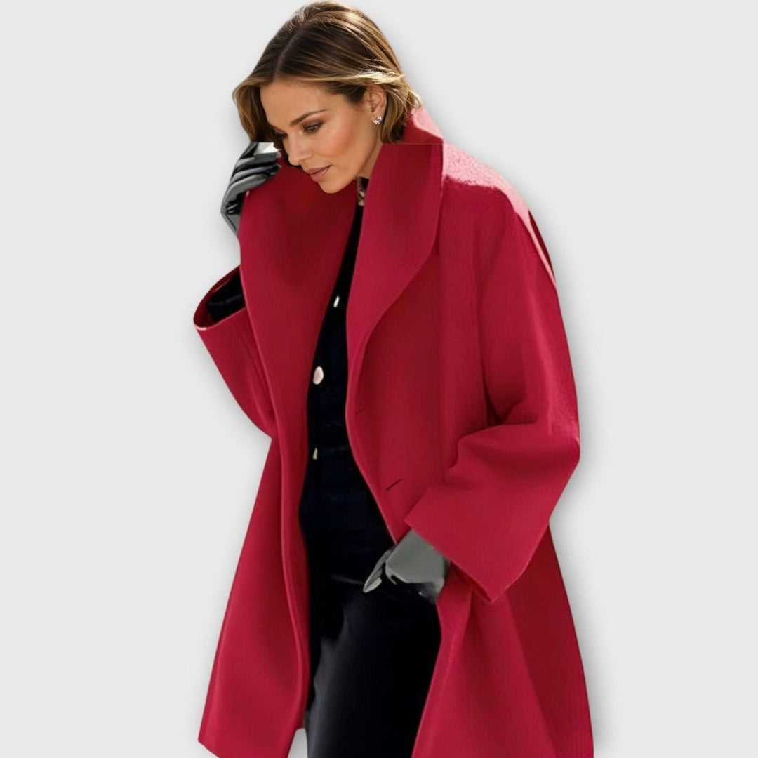 Rikke | Dame Oversized Frakke Med Bred Krave