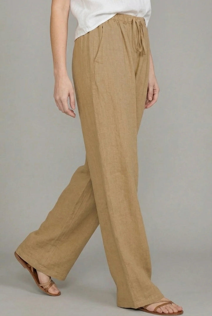 Johanne | Dame Wide-Leg Bukser Med Justerbar Snøretalje Og Relaxed Fit
