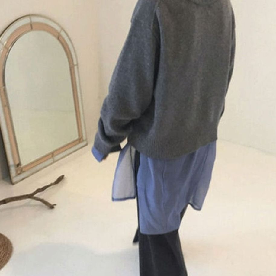 Vibeke | Dame Oversized Cardigan Med Knaplukning Og Ribkanter