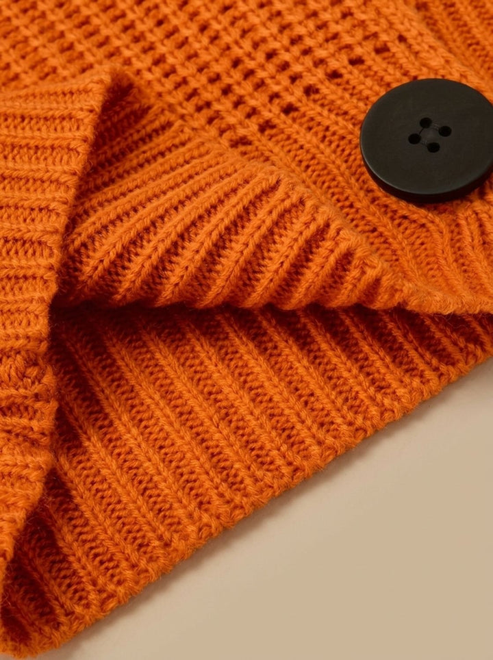 Ida | Dame Løstsiddende Ribstrikket Cardigan Med Foldet Krave
