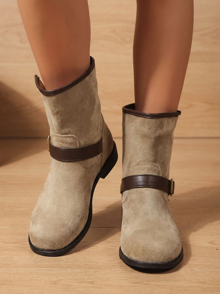 Nina | Dame Ankelstøvler Med Slip-On Og Blokhæl