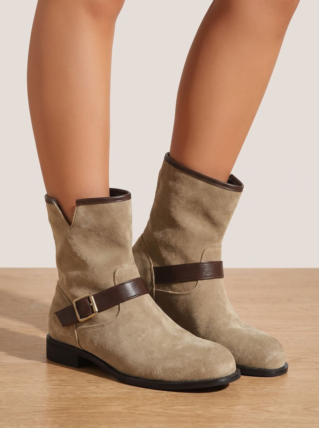 Nina | Dame Ankelstøvler Med Slip-On Og Blokhæl