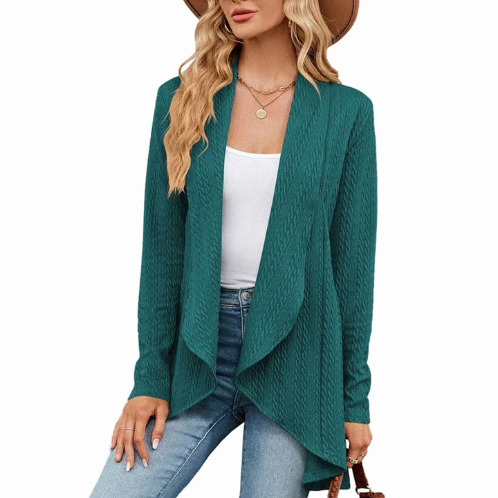 Merete | Dame Åben Langærmet Cardigan Med Textureret Strik