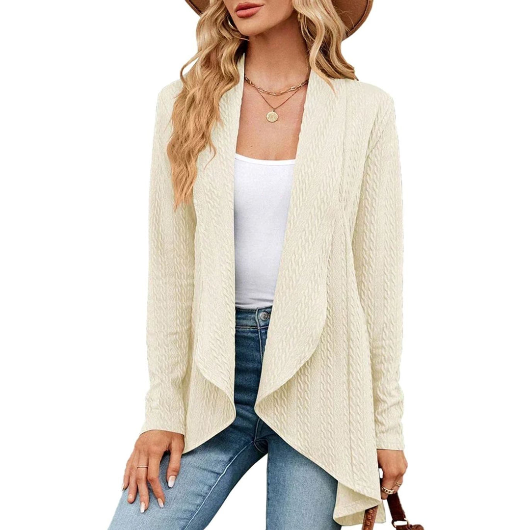 Merete | Dame Åben Langærmet Cardigan Med Textureret Strik