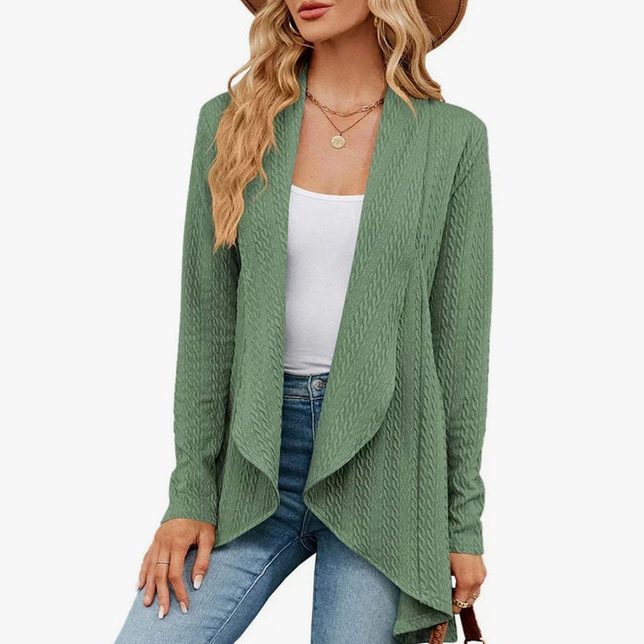 Merete | Dame Åben Langærmet Cardigan Med Textureret Strik