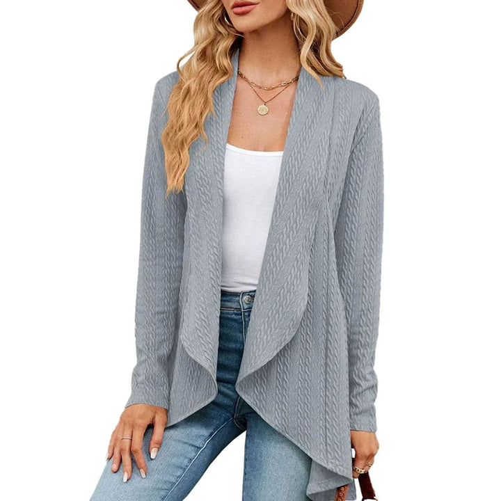 Merete | Dame Åben Langærmet Cardigan Med Textureret Strik