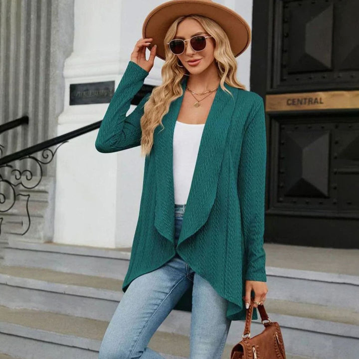 Merete | Dame Åben Langærmet Cardigan Med Textureret Strik